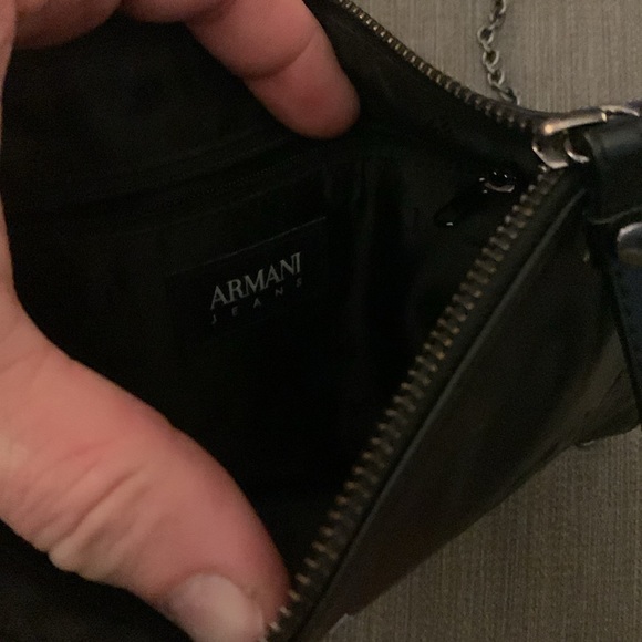 ARMANI Jeans Leather wristlet Black - Picture 3 of 3